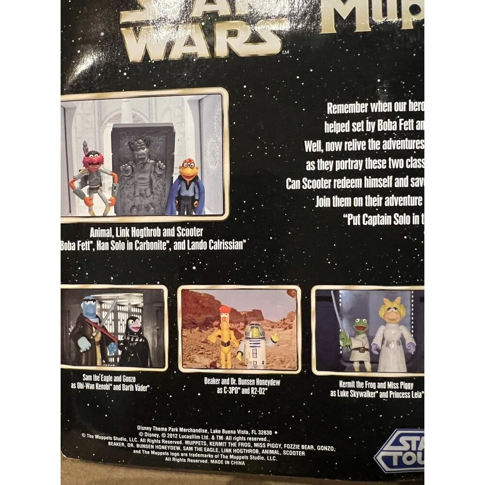 Star Wars The Muppets Animal Link Hogthrob Scooter as Boba Fett Han Solo NEW NWT - Picture 8 of 8